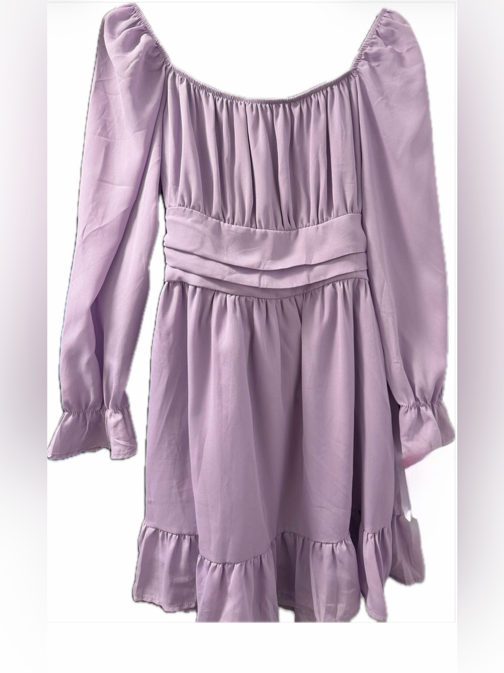 Lilac Small Dress - Soft Lavender Colour. Open back with tie.